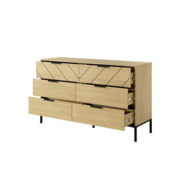 Verso Chest Of Drawers 137cm - Scandi Oak 137cm - thumbnail 2