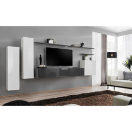 "Switch I Entertainment Unit For TVs Up To 75"" - Graphite 330cm White"