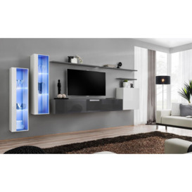 "Switch XI Entertainment Unit For TVs Up To 75"" - Graphite 330cm White"