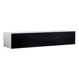 Fly 30 TV Cabinet 160cm - Black Gloss 160cm White Matt - thumbnail 1