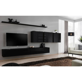 "Switch VII Entertainment Unit For TVs Up To 49"" - White 340cm Black" - thumbnail 2