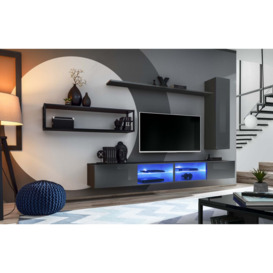 "Switch Metal IV Entertainment Unit For TVs Up To 75"" - 300cm White" - thumbnail 3