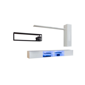 "Switch Metal IV Entertainment Unit For TVs Up To 75"" - 300cm White" - thumbnail 2