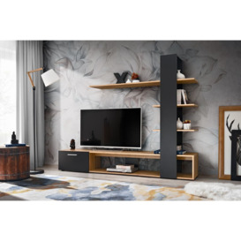 "Eco Entertainment Unit For TVs Up To 58"" - Black 190cm"