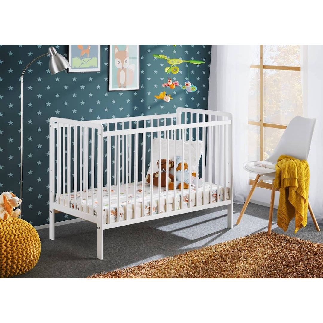 Cypi Cot Bed - White Matt 60 x 120cm Without Drawer - image 1