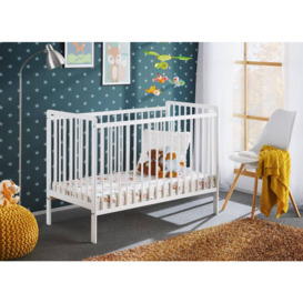 Cypi Cot Bed - White Matt 60 x 120cm Without Drawer