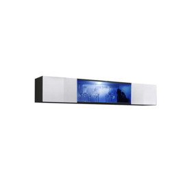 Fly 52 Display Cabinet 160cm - White Gloss 160cm White Matt - thumbnail 3
