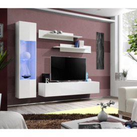 "Fly G3 Entertainment Unit For TVs Up To 60"" - 210cm White White Gloss"