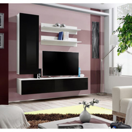 "Fly H1 Entertainment Unit For TVs Up To 49"" - 160cm White White Gloss" - thumbnail 3