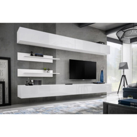 "Fly I1 Entertainment Unit For TVs Up To 75"" - 320cm White White Gloss"