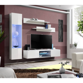"Fly R3 Entertainment Unit For TVs Up To 60"" - 210cm White White Gloss"