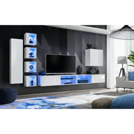 "Switch XXVI Wall Entertainment Unit For TVs Up To 75"" - White 320cm White"