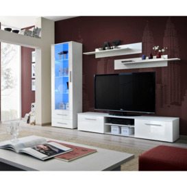 "Galino A Entertainment Unit For TVs Up To 75"" - 250cm White Gloss White Matt"