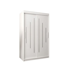 York Sliding Door Wardrobe 120cm - White 120cm