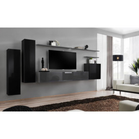 "Switch I Entertainment Unit For TVs Up To 75"" - Graphite 330cm Black"