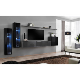 "Switch XI Entertainment Unit For TVs Up To 75"" - Graphite 330cm Black"
