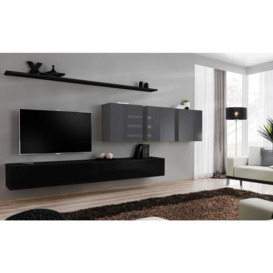 "Switch VII Entertainment Unit For TVs Up To 49"" - Black 340cm Graphite"