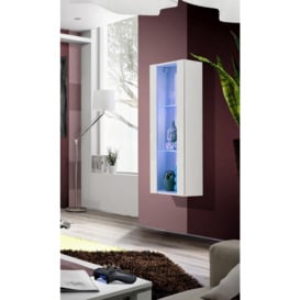 Fly 21 Display Cabinet 40cm - White Gloss 40cm Black Matt - thumbnail 3