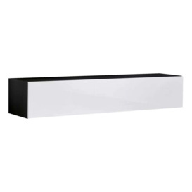 Fly 30 TV Cabinet 160cm - White Gloss 160cm Black Matt - thumbnail 1