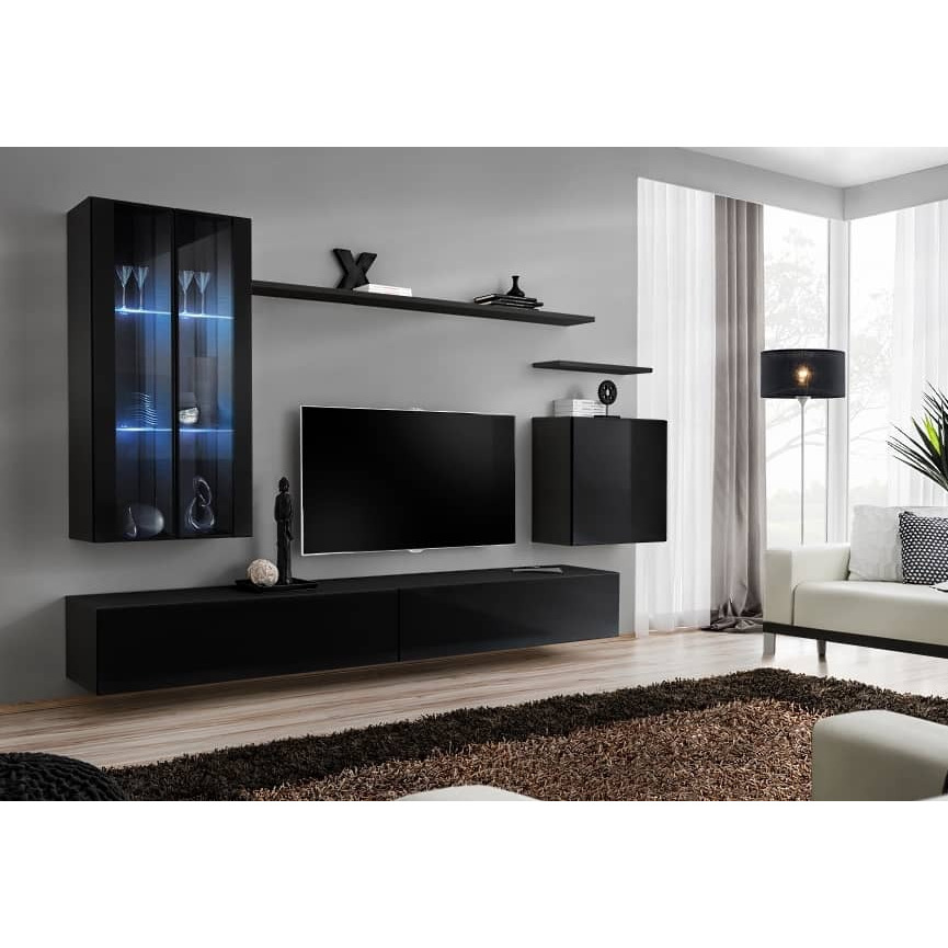 "Switch XII Entertainment Unit For TVs Up To 58"" - Black 330cm Black" - image 1