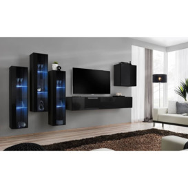 "Switch XIII Entertainment Unit For TVs Up To 75"" - Black 330cm Black" - thumbnail 1