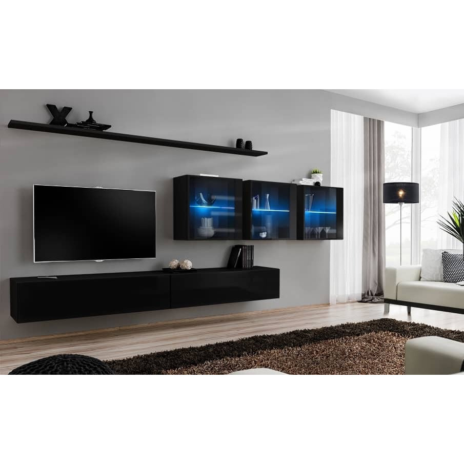 "Switch XVII Entertainment Unit For TVs Up To 49"" - Black 330cm Black" - image 1