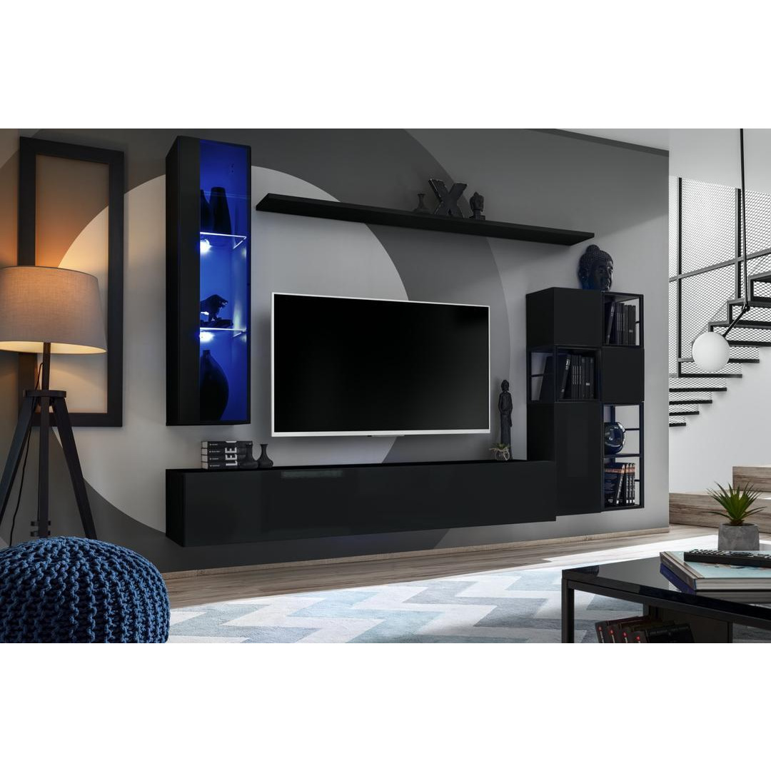 "Switch Metal II Entertainment Unit For TVs Up To 75"" - 250cm Black" - image 1