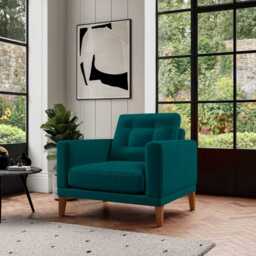 Fitzroy Armchair In Mallard Easy Care Velvet