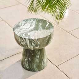 Lucy Side Table Green Marble Finish by Atkin And Thyme, H46 x W40 x D40 cm - thumbnail 4