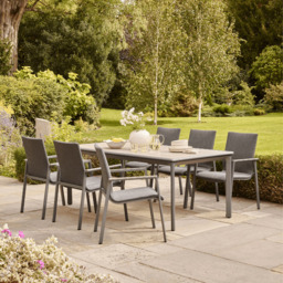 Savannah 6 Seat Dining Set with Parasol - Birch by Atkin And Thyme