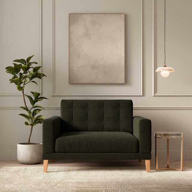 Fitzroy Loveseat In Fern Boucle by Atkin And Thyme, H86 x W126 x D100 cm - image 1