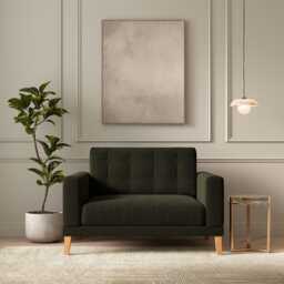 Fitzroy Loveseat In Fern Boucle by Atkin And Thyme, H86 x W126 x D100 cm