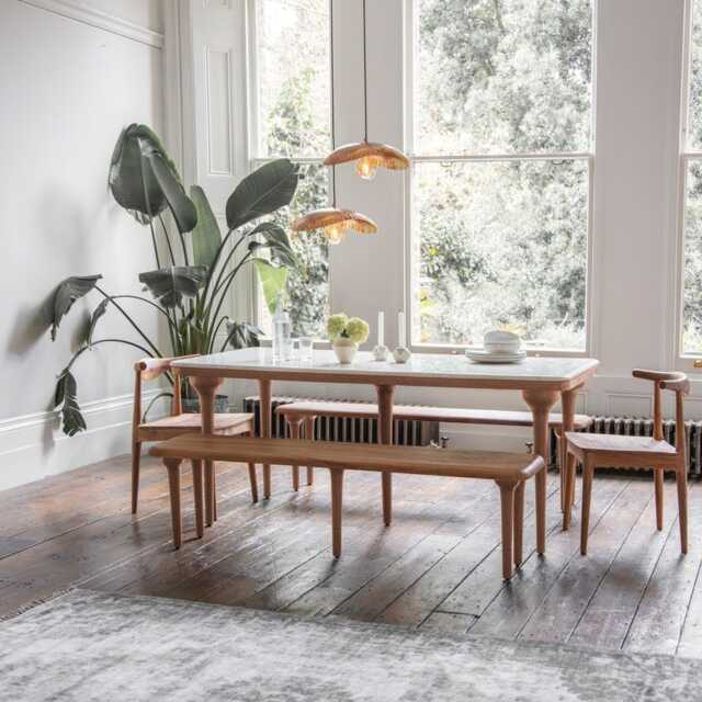 Cone Marble Dining Table 180Cm - Natural by Atkin And Thyme - image 1