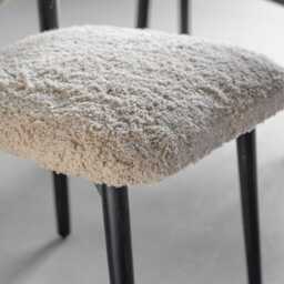Layla Dining Chair in Cotton Rug by Atkin And Thyme, H77 x W49.5 x D53 cm, Seat Height 48 cm - thumbnail 5