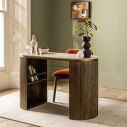 Rondo Marble Desk by Atkin And Thyme, H76 x W120 x D50 cm - thumbnail 4