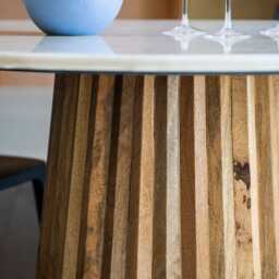 Westbourne Marble Dining Table - Natural by Atkin And Thyme, Dia. 120 x H75cm - thumbnail 2