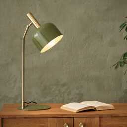 Emma Table Lamp In Olive by Atkin And Thyme, H56 x W19.5 x D20 cm - thumbnail 3