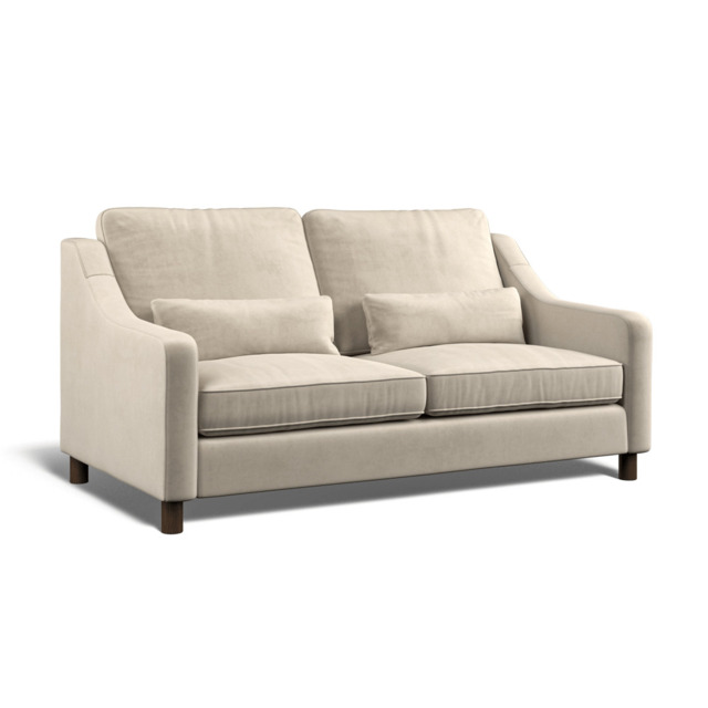 Hampton 3-Seat Sofa In Bone Eco Velvet by Atkin And Thyme - image 1