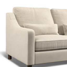 Hampton 3-Seat Sofa In Bone Eco Velvet by Atkin And Thyme - thumbnail 4
