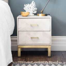 Chevron Bedside Drawers by Atkin And Thyme, W45 x D38 x H55cm