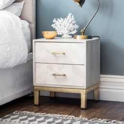 Chevron Bedside Drawers by Atkin And Thyme, W45 x D38 x H55cm - thumbnail 2