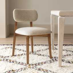 Layla Dining Chair In Linen by Atkin And Thyme, H77 x W49.5 x D53 cm, Seat Height 48 cm - thumbnail 1
