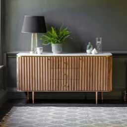 Flute Marble Sideboard by Atkin And Thyme, W147 x D45 x H76cm - thumbnail 5