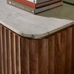 Flute Marble Sideboard by Atkin And Thyme, W147 x D45 x H76cm - thumbnail 4