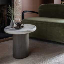 Column Marble Side Table by Atkin And Thyme, H42 x W46 x D46 cm - thumbnail 1