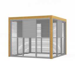 Savannah Pergola with Lights 3m x 3m Kit - Oak by Atkin And Thyme - thumbnail 3