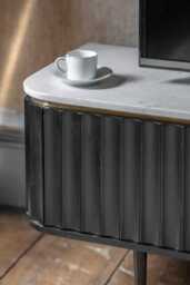 Flute Marble Media Unit - Black by Atkin And Thyme, W147 x D41 x H50cm - thumbnail 4