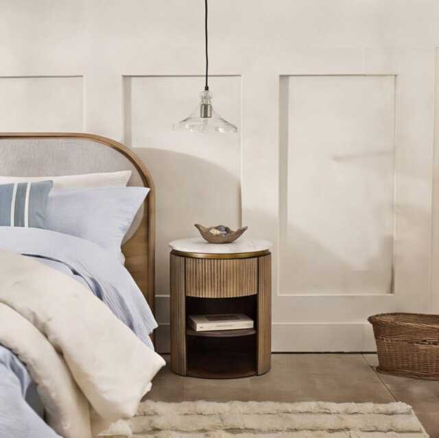 Rondo Bedside Table by Atkin And Thyme, H55 x W45 x D45 - image 1