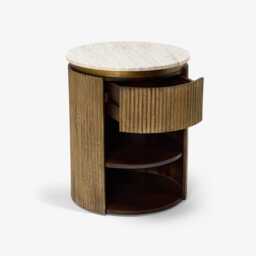 Rondo Bedside Table by Atkin And Thyme, H55 x W45 x D45 - thumbnail 5
