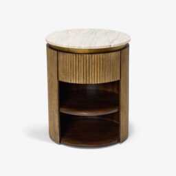 Rondo Bedside Table by Atkin And Thyme, H55 x W45 x D45 - thumbnail 3